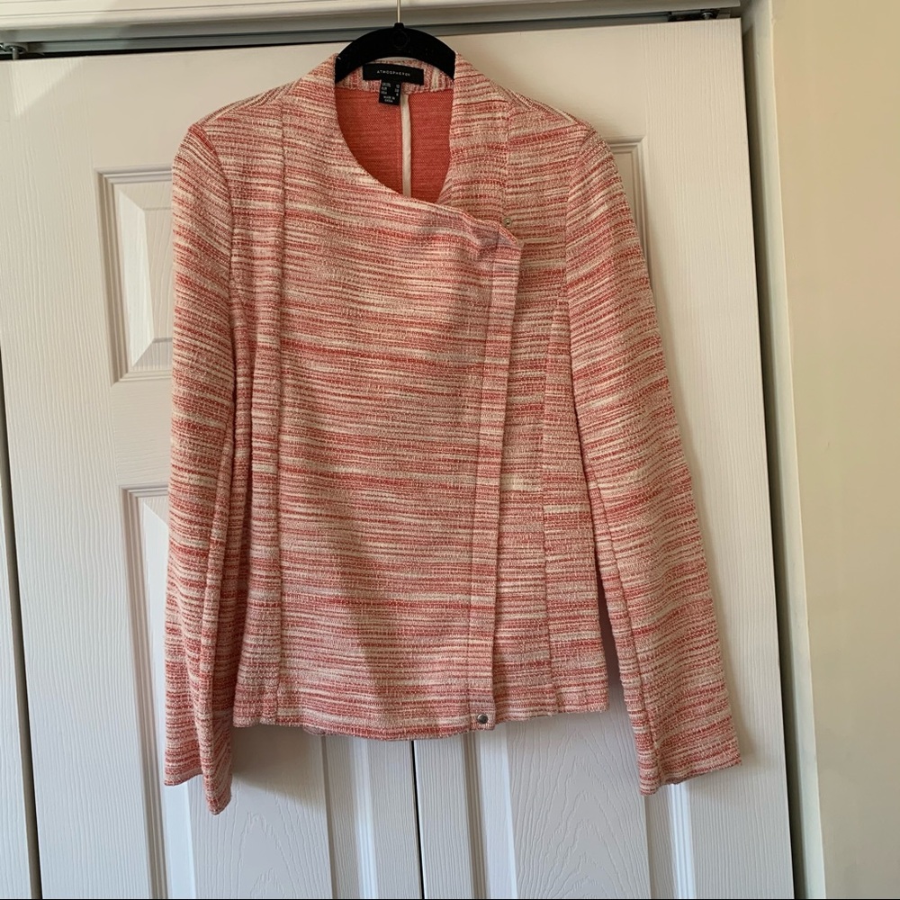 Coral and white jacket